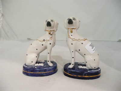 Lot 308 - A pair of small Staffordshire dogs (2)