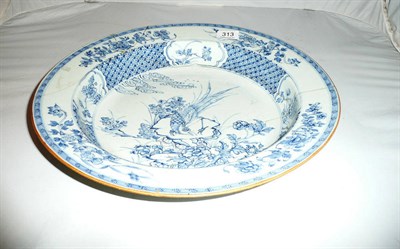 Lot 313 - Chinese blue and white bowl (a.f.)