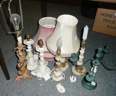 Lot 367 - Seven table lamps