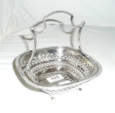 Lot 428 - A silver pierced basket, Sheffield 1919, approx 10 troy oz