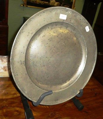 Lot 441 - Pewter charger