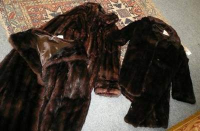 Lot 444 - Mink fur coat and two jackets (3)