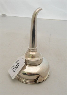 Lot 462 - A silver wine funnel