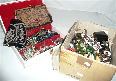 Lot 472 - Two boxes of costume jewellery