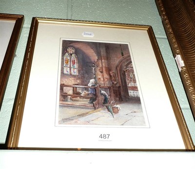 Lot 487 - H Z Hermann - "Quiet Contemplation", watercolour