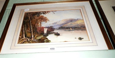 Lot 488 - Attributed to Aaron Penley - Lakeland scene, watercolour.