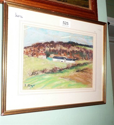 Lot 525 - Paul Maze, pastel landscape