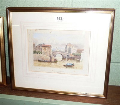 Lot 543 - Pair of watercolours with an inscription to verso 'Attributed to William Gersham Collingwood' -...