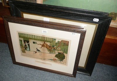 Lot 553 - Two pairs of coloured prints after Aldin