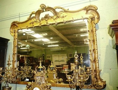 Lot 569 - Gilt-framed overmantel mirror