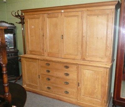 Lot 577 - Late Victorian pine housekeepers cupboard