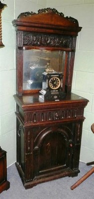 Lot 579 - 17th century and later adapted mirror-back cupboard