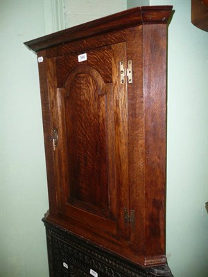 Lot 586 - Oak corner cupboard