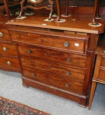 Lot 599 - A mahogany secretaire chest