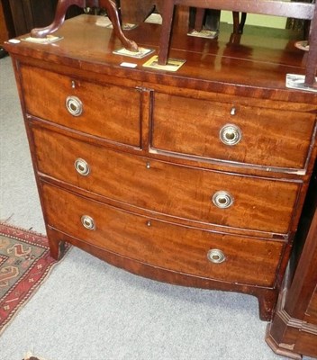 Lot 600 - 19th century mahogany bow-front chest