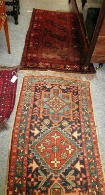 Lot 604 - Belouch rug, Persian Afghan Frontier, an Afghan mat and Lamberan runner (3)