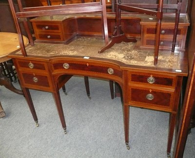 Lot 608 - Edwardian mahogany desk