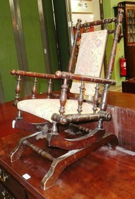 Lot 613 - Child's American rocking chair