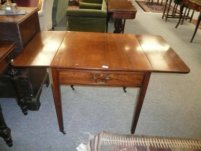 Lot 627 - George III mahogany square Pembroke table