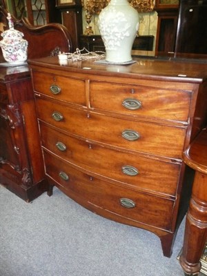 Lot 637 - Victorian mahogany five height chest, two over three drawers