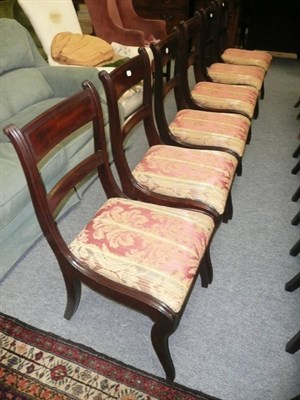 Lot 648 - Set of six bar-back cabriole-leg dining chairs