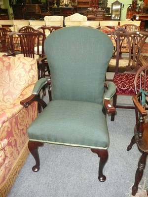 Lot 655 - Mahogany open armchair