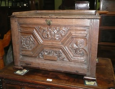 Lot 684 - A 17th century oak box