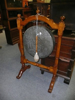 Lot 686 - Gong with an oak stand