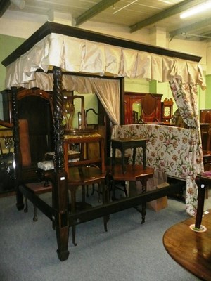 Lot 710 - A reproduction 18th century style four poster bed