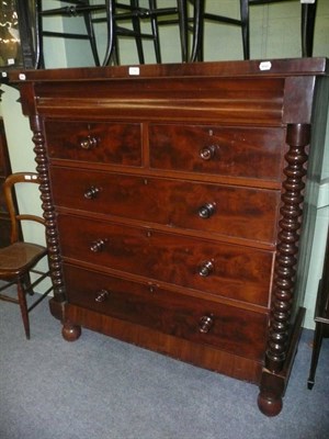 Lot 732 - Victorian mahogany chest of drawers