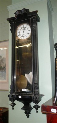 Lot 733 - Ebonised Vienna wall clock