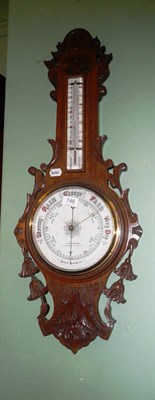 Lot 746 - Aneroid oak cased barometer