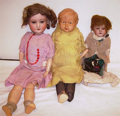 Lot 1015 - Schoneau & Hoffmeister Bisque Socket Head Doll impressed 1909 6, with original brown wig,...