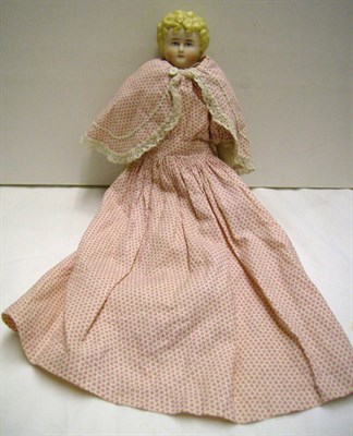 Lot 1016 - Alt, Beck & Gottschalck Bisque Shoulder Head Doll '1064#0' with moulded blond hair, painted...