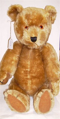 Lot 1022 - A Chiltern Blonde Mohair Jointed Teddy Bear with stitched nose, paws and claws, velvet pads,...