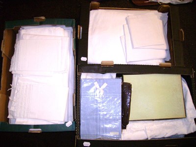 Lot 1029 - Assorted White Linen And Other Textiles (three boxes).