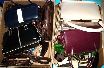 Lot 1103 - Assorted Leather, Leatherette and Fabric Handbags (in four boxes).