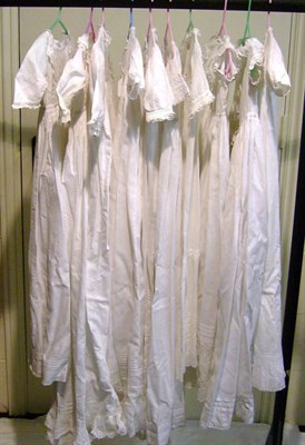 Lot 1108 - Ten Assorted 19th Century And Later Christening And Baby Gowns Etc (one box).