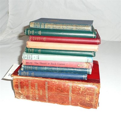Lot 10 - Bulmer's Directory Yorkshire 1890 with eight A A Milne books and one other
