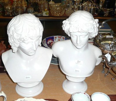 Lot 14 - Pair of Dionysus and female companion busts