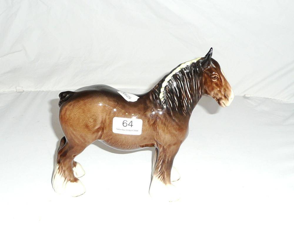 Lot 64 - Beswick shire horse