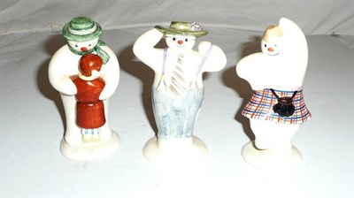 Lot 70 - Three Royal Doulton "Snowman" - 'Highland Fling', 'Thank You' and 'Putting on the Style'