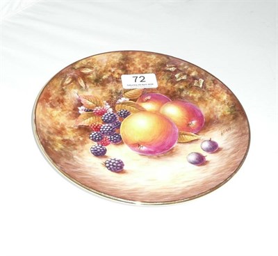 Lot 72 - Fruit painted plate by N Creed