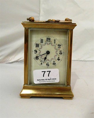 Lot 77 - Brass carriage clock
