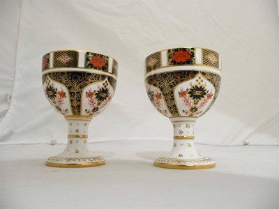 Lot 80 - Pair of Royal Crown Derby goblets