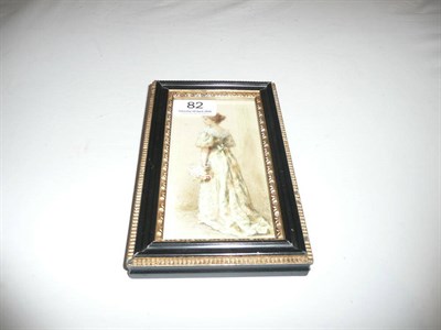 Lot 82 - Small framed watercolour of a lady in 19th century dress