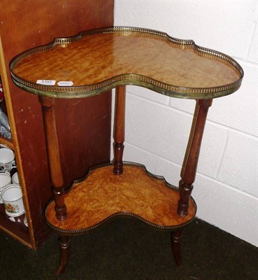 Lot 150 - A late 19th Century burr maple two tier etagere.