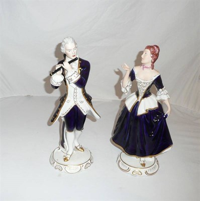 Lot 184 - A pair of modern Royal Dux figures of a lady and gentleman