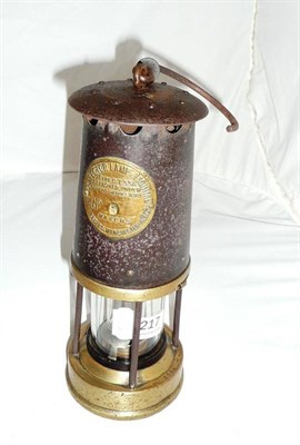 Lot 217 - An Eccles Protector large safety lamp