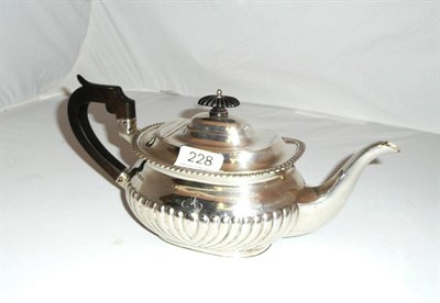 Lot 228 - Silver teapot, Sheffield assay, approximately 20oz